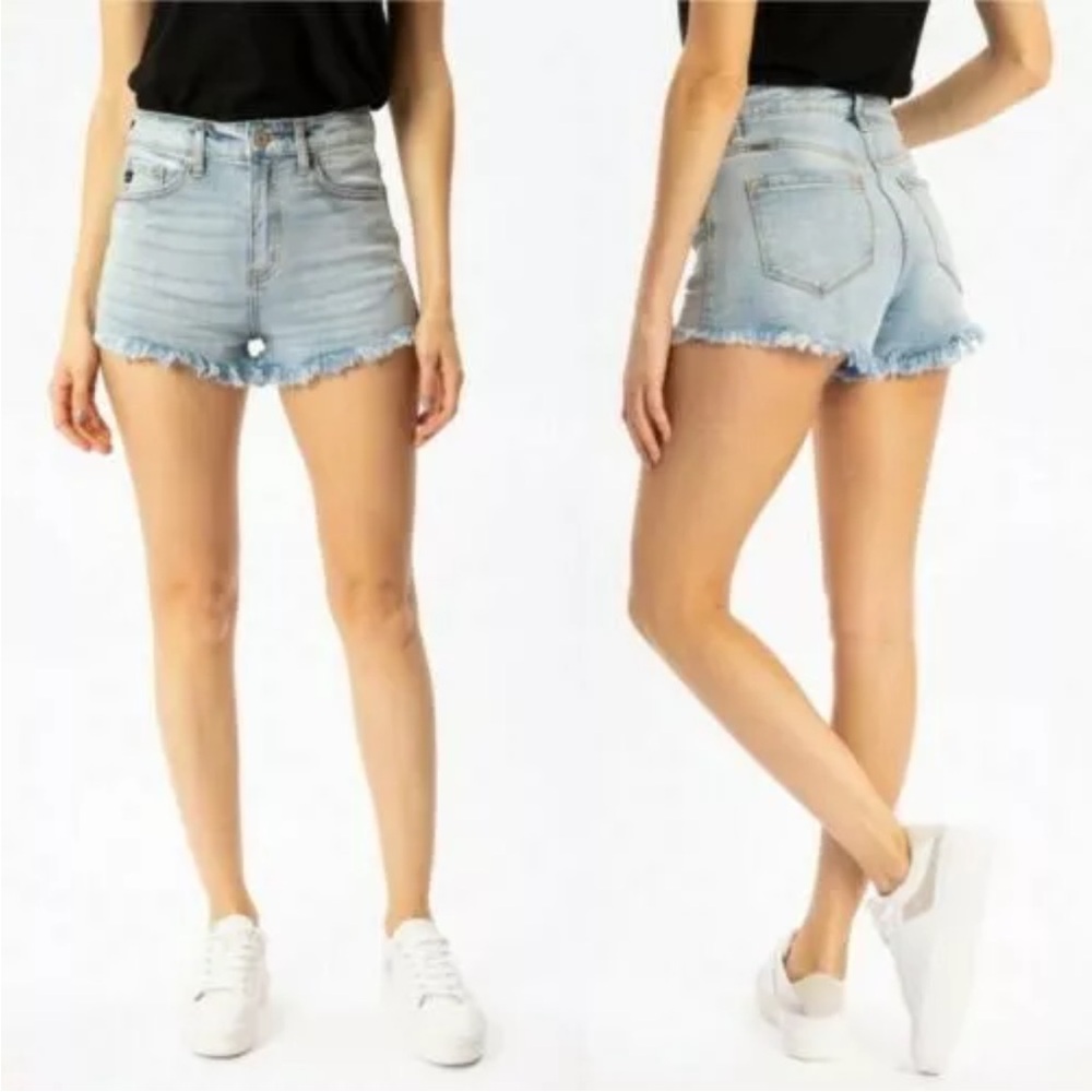 KanCan Light Blue Denim Shorts Sz Large